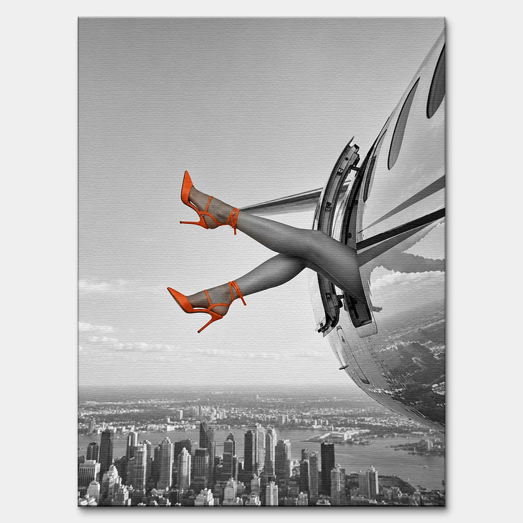 Obraz Orange Hills Plane – Płótno – Bez ramy – Huephant