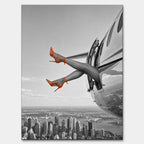 Obraz Orange Hills Plane – Płótno – Bez ramy – Huephant