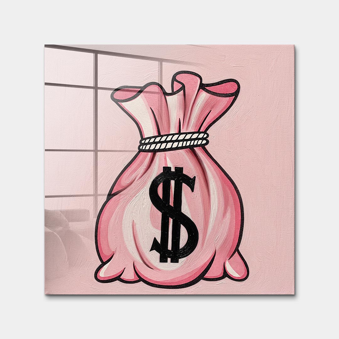 Obraz Pink Bag – Szkło akrylowe – Bez ramy – Huephant