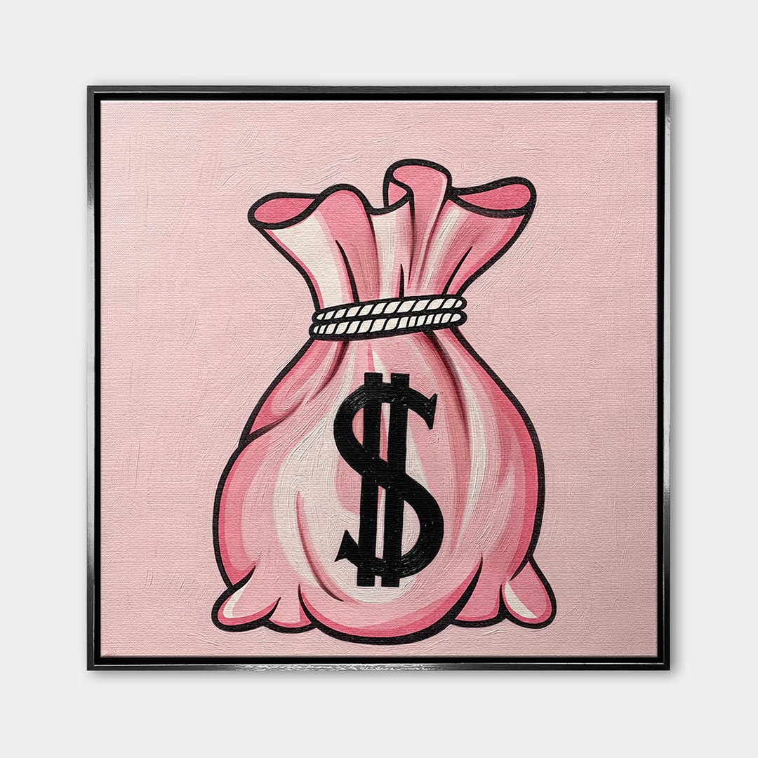Obraz Pink Bag – Płótno – Srebrna rama – Huephant