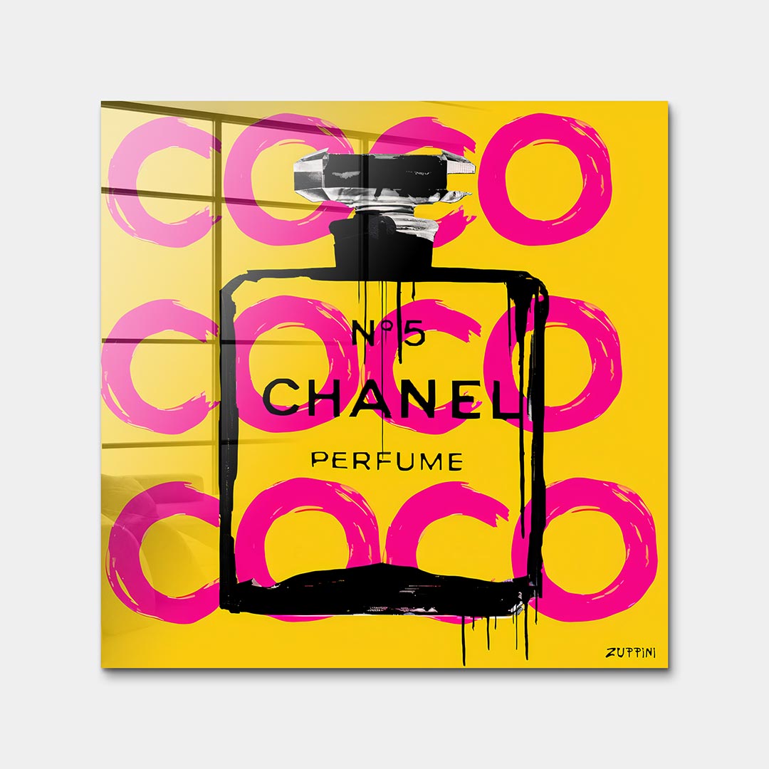 Pink Perfume – Szkło akrylowe – Bez ramy – Huephant