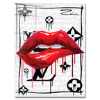 Red Lips – Szkło akrylowe – Bez ramy – Huephant