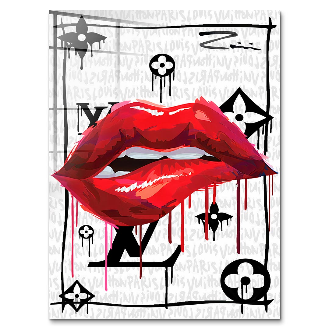 Red Lips – Szkło akrylowe – Bez ramy – Huephant