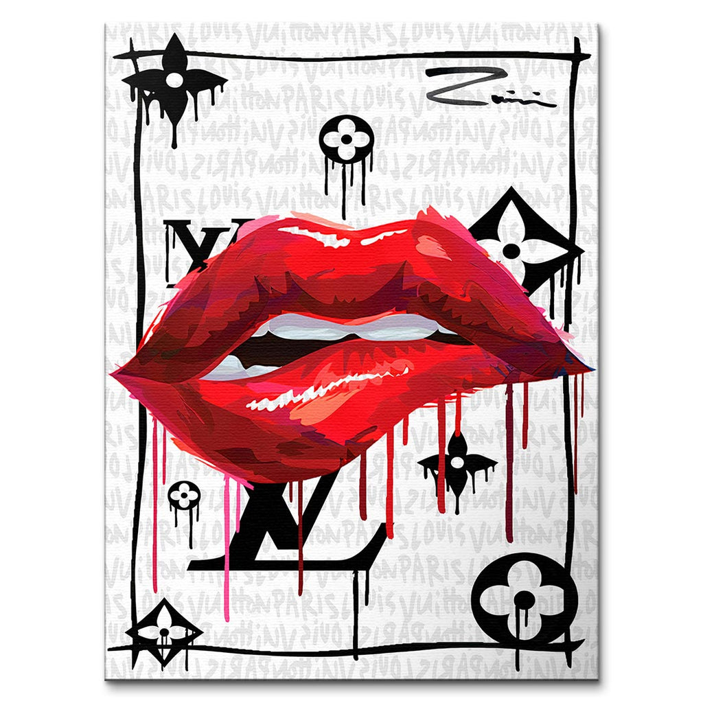 Red Lips – Płótno – Bez ramy – Huephant