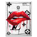Red Lips – Płótno – Bez ramy – Huephant