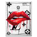 Red Lips – Płótno – Bez ramy – Huephant