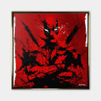 Red Rebel – Płótno – Złota rama – Huephant