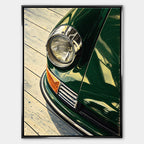 Obraz Headlight Halftone – Płótno – Srebrna rama – Huephant