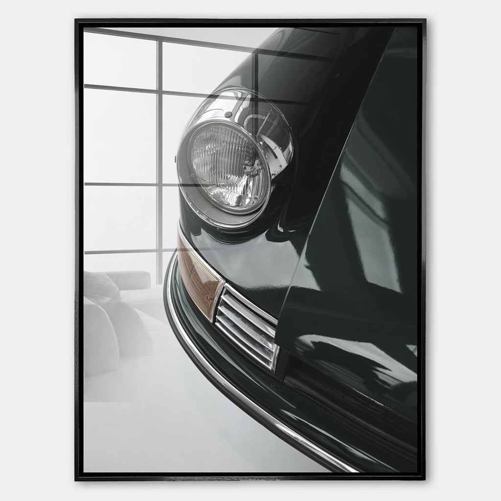 Obraz Headlight – Szkło akrylowe – Czarna rama – Huephant