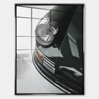 Obraz Headlight – Szkło akrylowe – Srebrna rama – Huephant