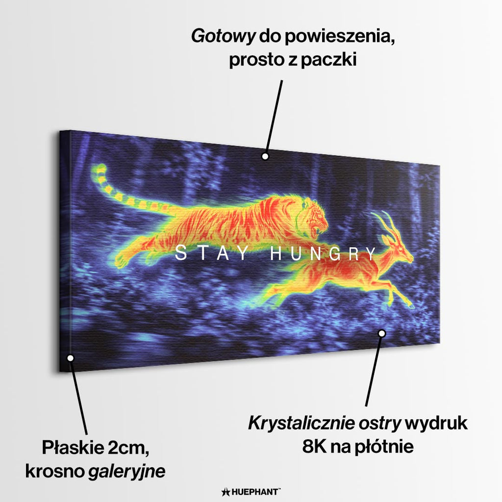 Obraz Stay Hungry – informacje o wykonaniu – Huephant