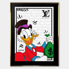 Street Duck – Płótno – Złota rama – Huephant