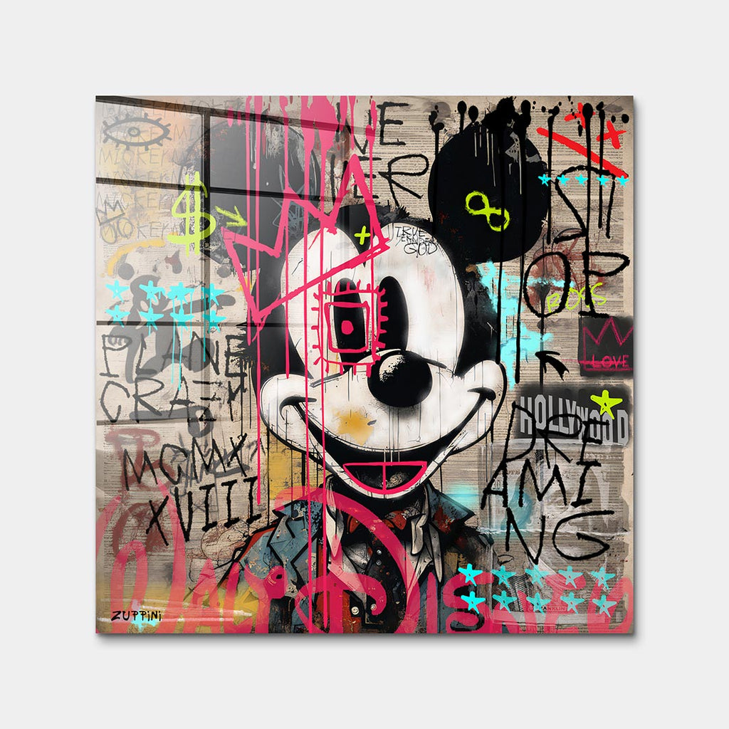 Street Mouse – Szkło akrylowe – Bez ramy – Huephant