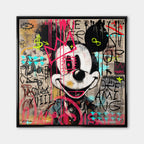Street Mouse – Płótno – Czarna rama – Huephant