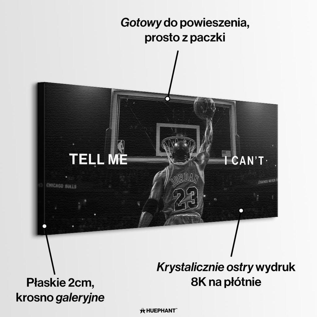 Obraz Tell Me I Can't – informacje o wykonaniu – Huephant