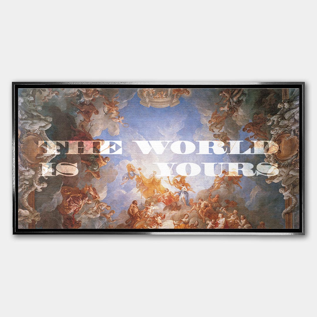 Obraz The World Is Yours – Płótno – Srebrna rama – Huephant
