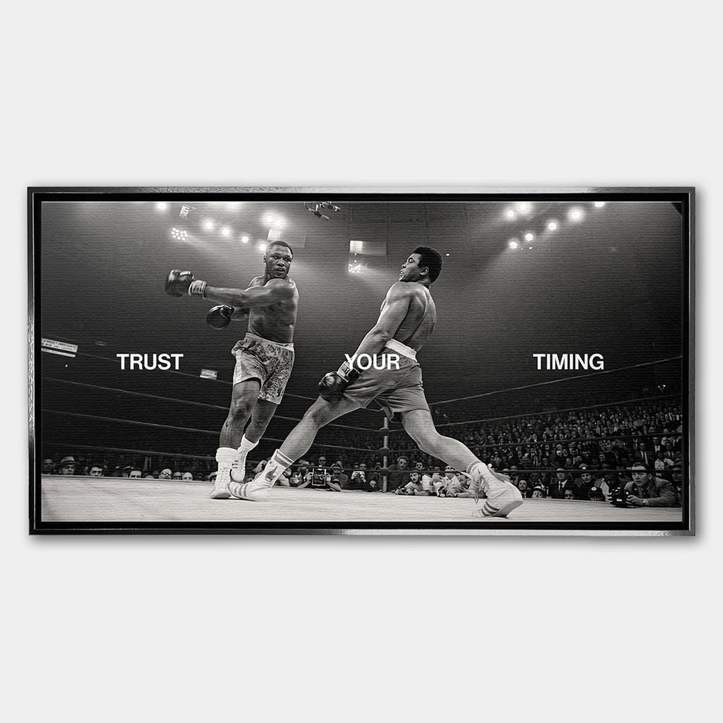 Obraz Trust Your Timing – Płótno – Srebrna rama – Huephant
