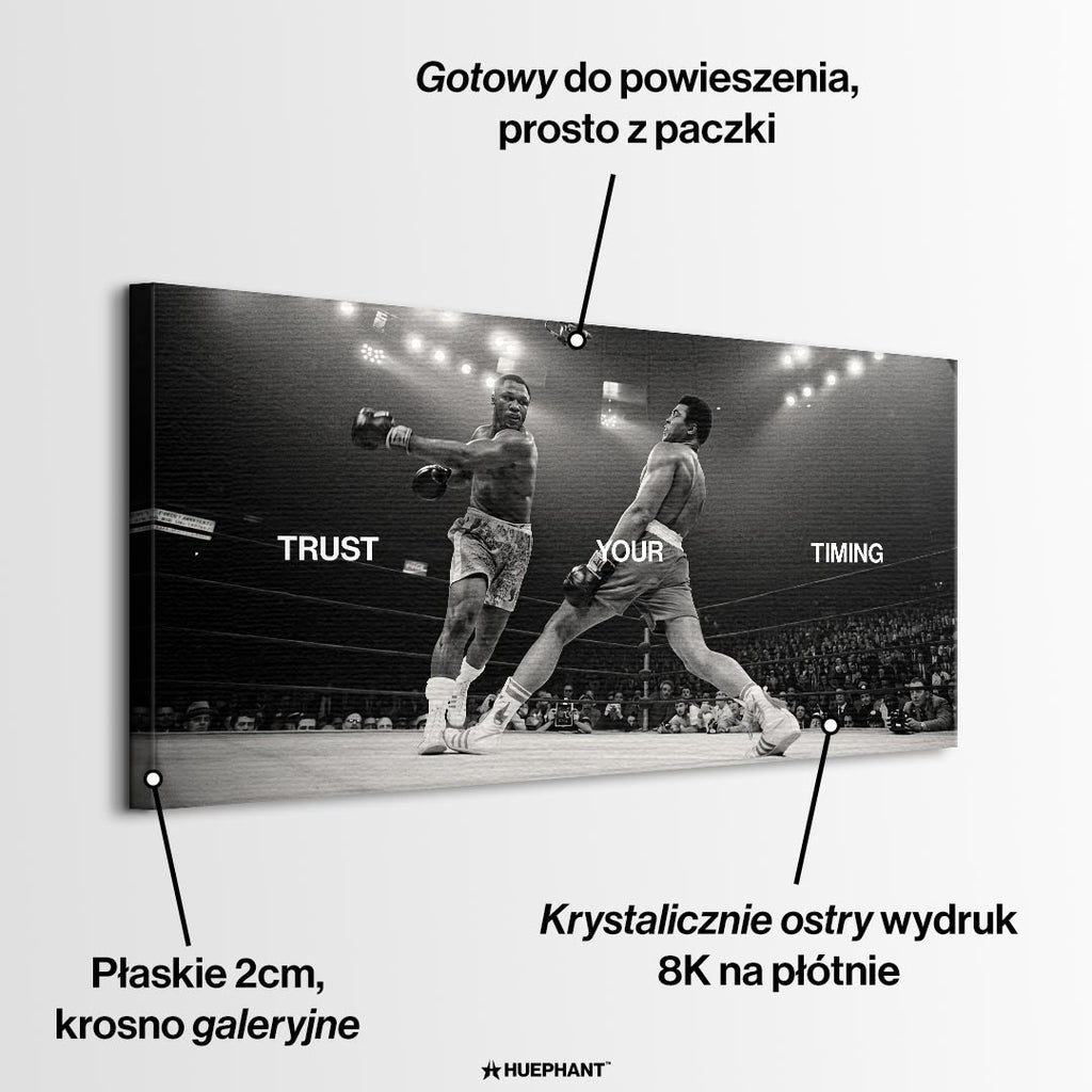 Obraz Trust Your Timing – informacje o wykonaniu – Huephant