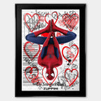 Upside Love – Płótno – Czarna rama – Huephant