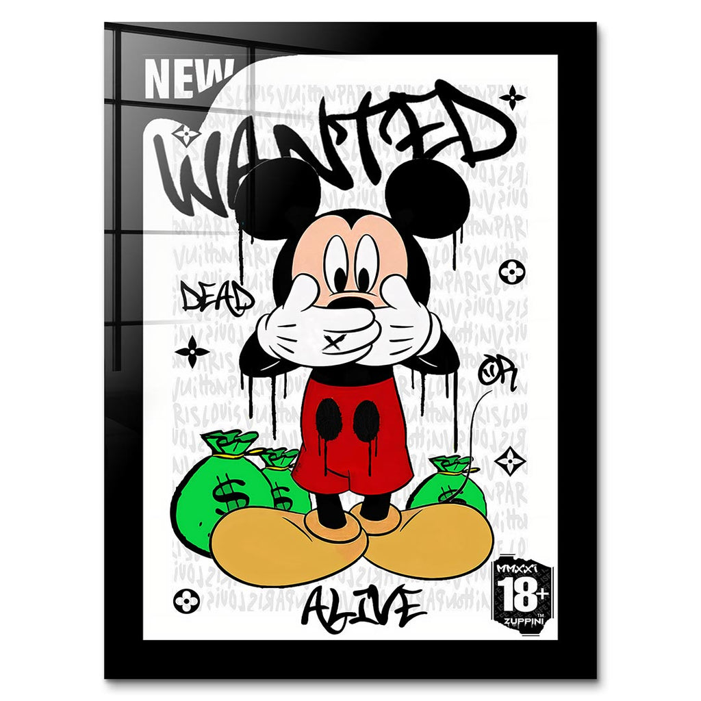 Wanted Mouse – Szkło akrylowe – Bez ramy – Huephant