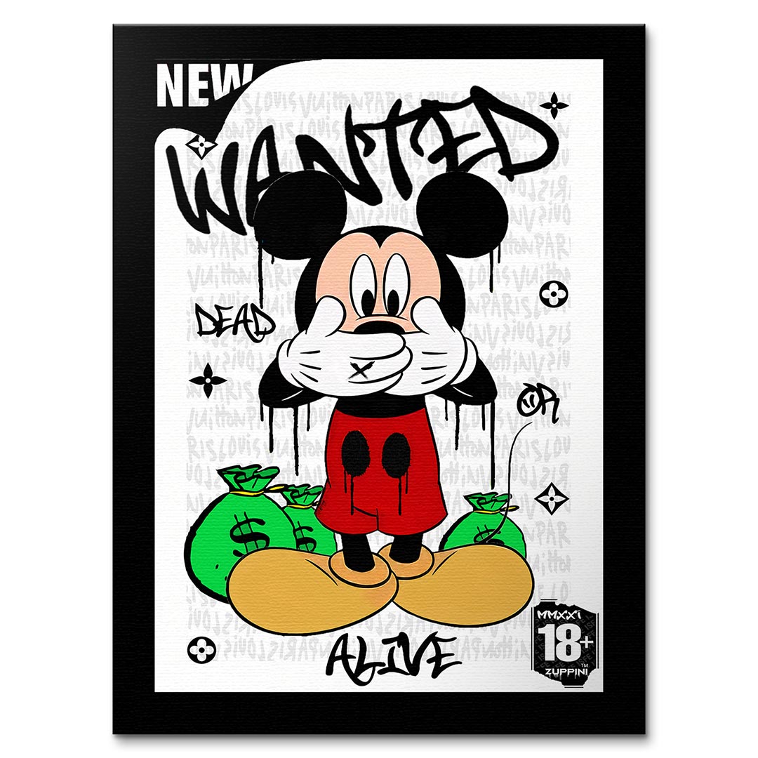 Wanted Mouse – Płótno – Bez ramy – Huephant
