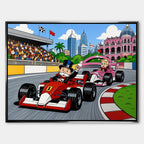 Obraz Wealthy Race – Płótno – Srebrna rama – Huephant