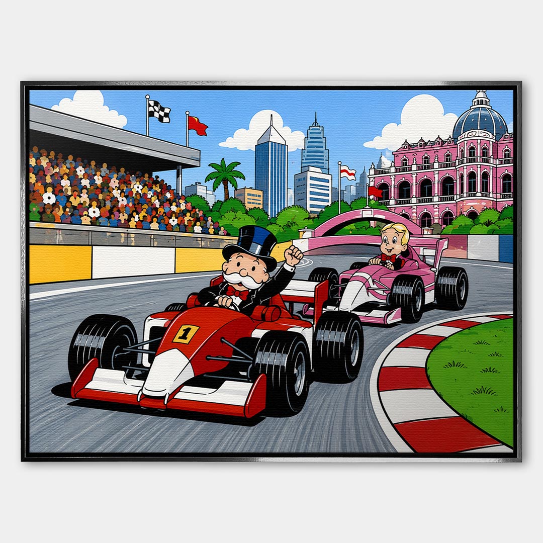 Obraz Wealthy Race – Płótno – Srebrna rama – Huephant