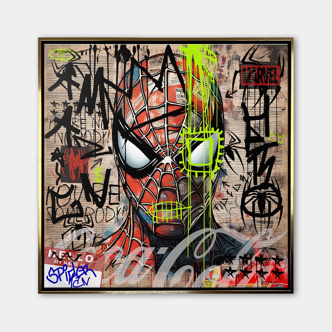 Web Chaos – Płótno – Złota rama – Huephant