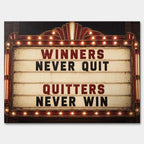 Obraz Winners Never Quit – Płótno – Bez ramy – Huephant