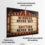 Obraz Winners Never Quit – informacje o wykonaniu – Huephant