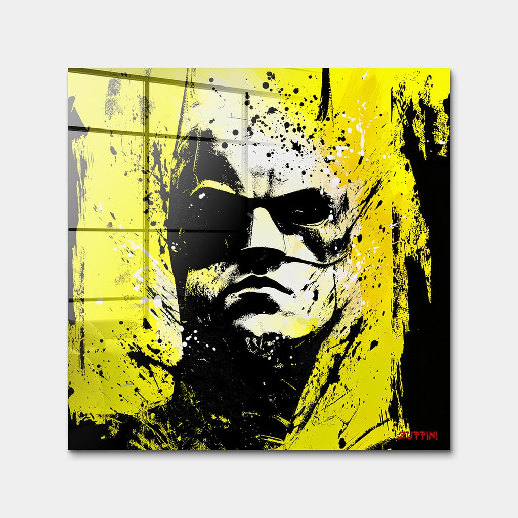 Yellow Vigilante – Szkło akrylowe – Bez ramy – Huephant