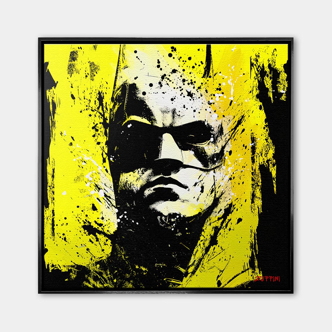 Yellow Vigilante – Płótno – Czarna rama – Huephant