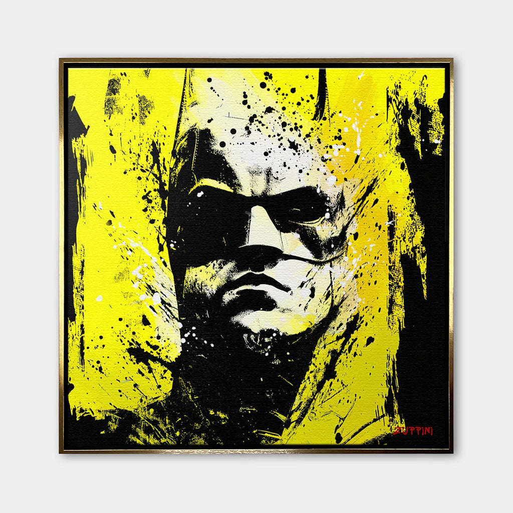 Yellow Vigilante – Płótno – Złota rama – Huephant