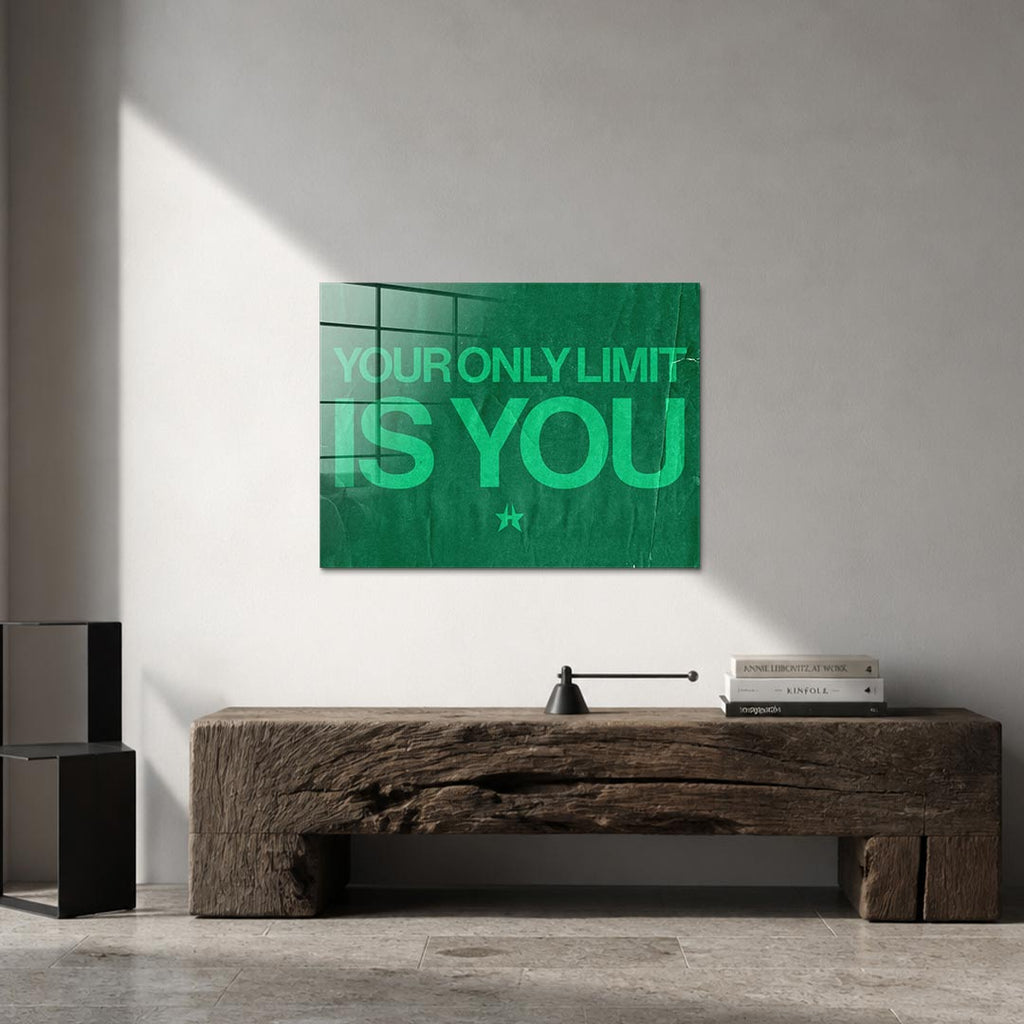 Obraz Your Only Limit Is You – szkło akrylowe – aranżacja we wnętrzu – Huephant