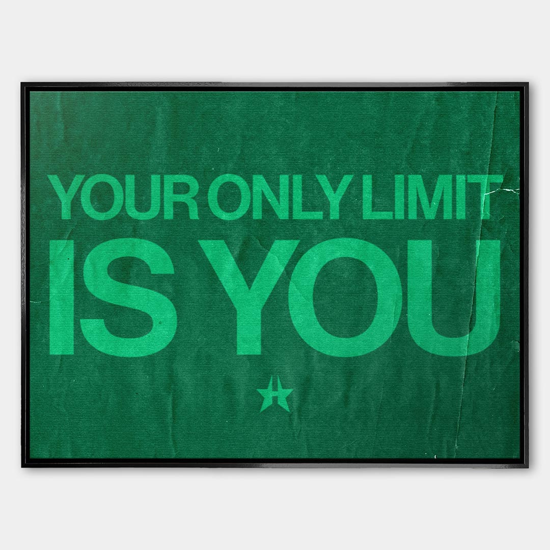 Obraz Your Only Limit Is You – Płótno – Czarna rama – Huephant