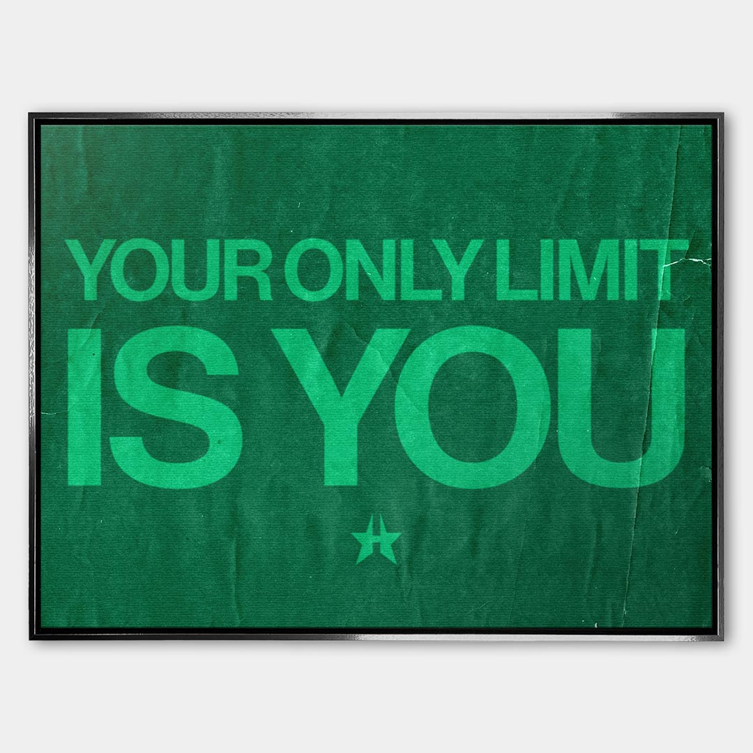 Obraz Your Only Limit Is You – Płótno – Srebrna rama – Huephant