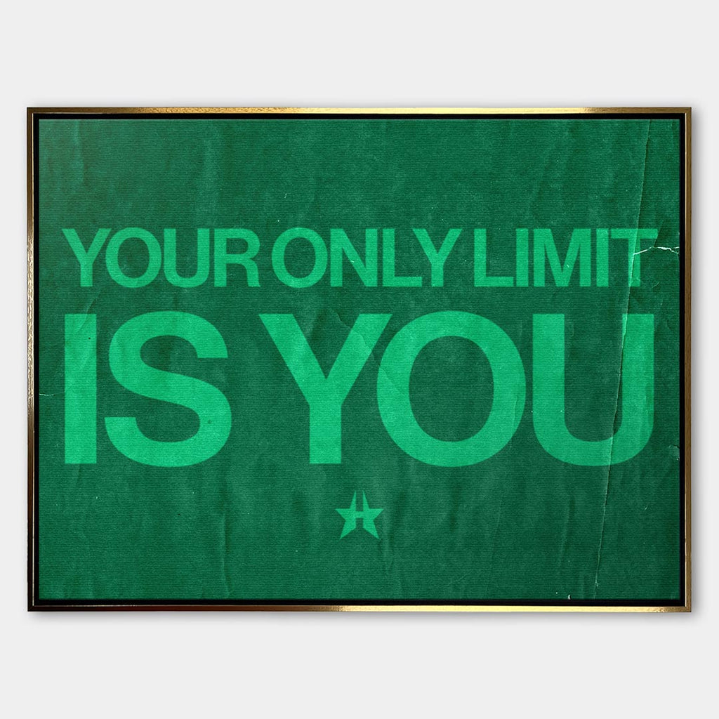 Obraz Your Only Limit Is You – Płótno – Złota rama – Huephant