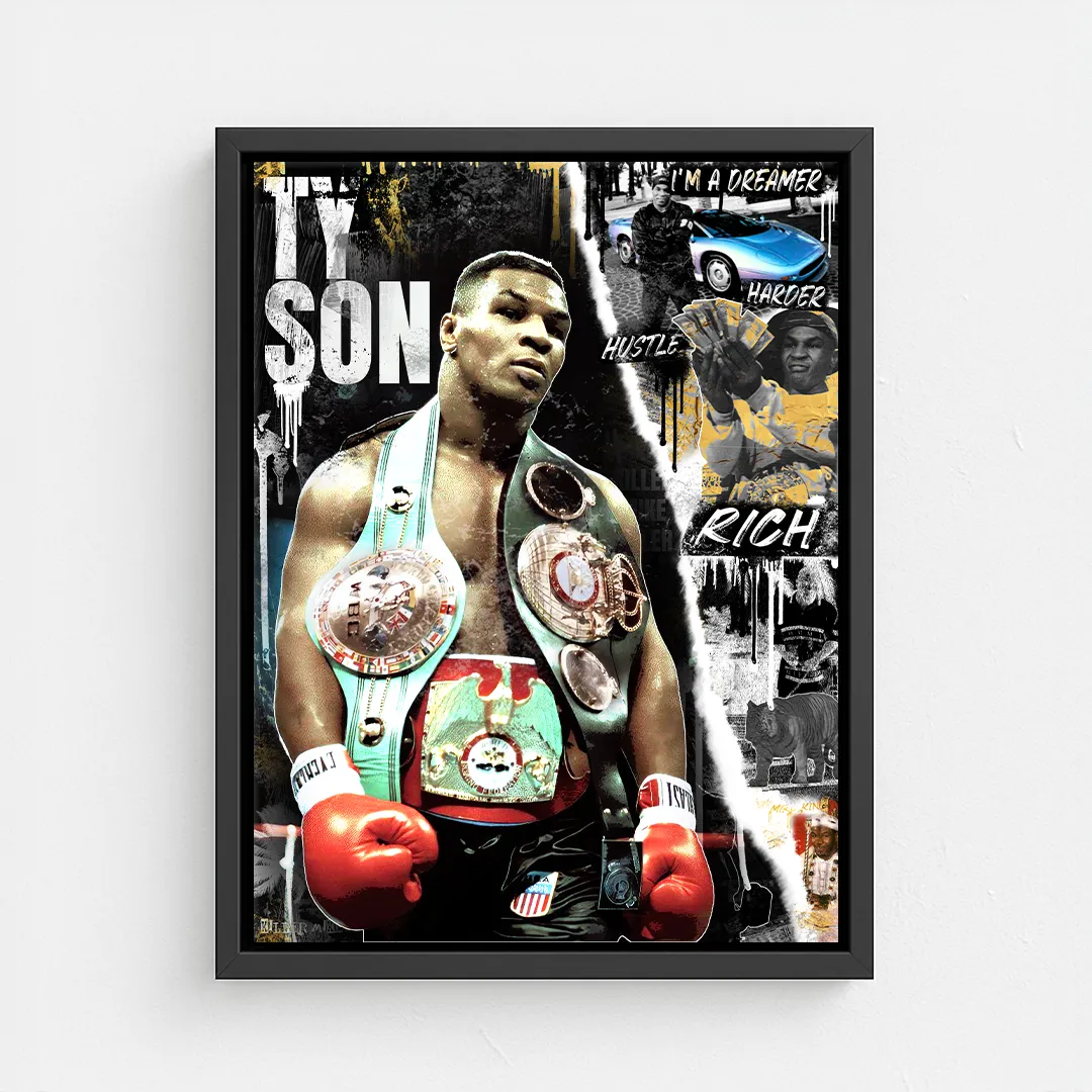 obraz na płótnie iron mike mike tyson nowoczesna dekoracja wnętrza