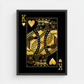 elegancki obraz na płótnie złoty king of hearts