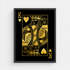 elegancki obraz na płótnie złoty king of hearts