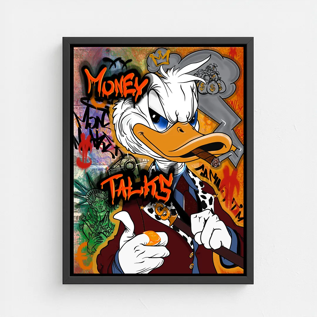 obraz na płótnie money talks scrooge mcduck kaczka