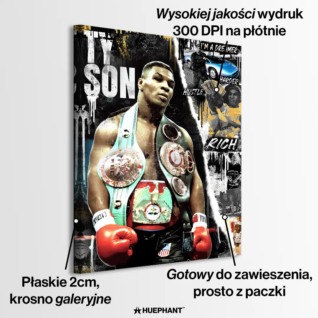obraz na płótnie iron mike mike tyson nowoczesna dekoracja wnętrza