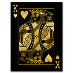 elegancki obraz na płótnie złoty king of hearts