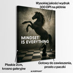 motywacyjny obraz na płótnie mindset is everything z koniem
