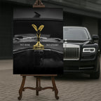 motywacyjny obraz na płótnie no risk no story rolls royce