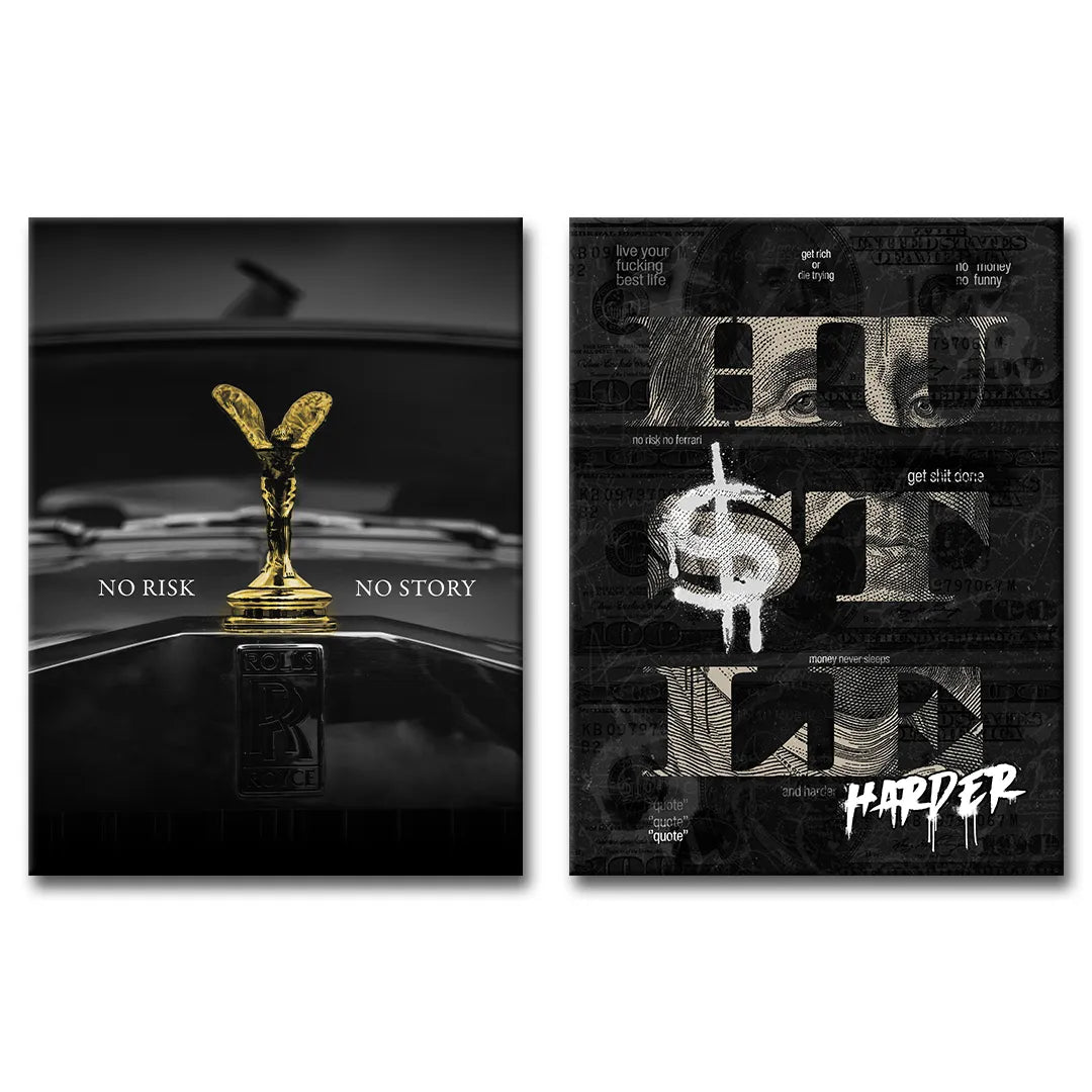 Zestaw Hustler - No Risk No Story + Hustle Harder
