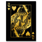 elegancki obraz na płótnie złoty queen of hearts
