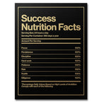 motywacyjny obraz na płótnie success nutrition facts skład wartości sukcesu