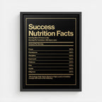 motywacyjny obraz na płótnie success nutrition facts skład wartości sukcesu