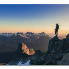 motywacyjny obraz na płótnie the climb the best view comes from the hardest climb cytat